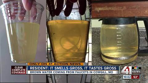 Brown water coming from faucets in Cowgill, MO