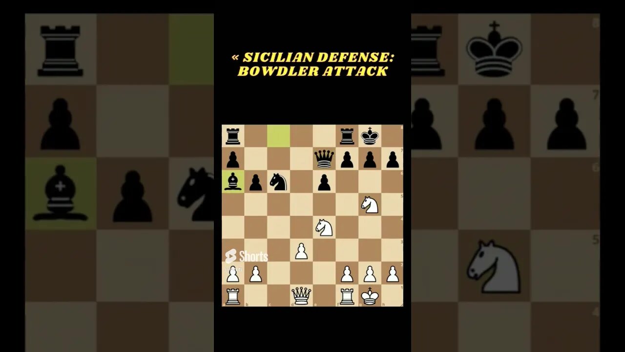 Sicilian Defense Bowdler Attack #chess #shorts #bowlderdefense