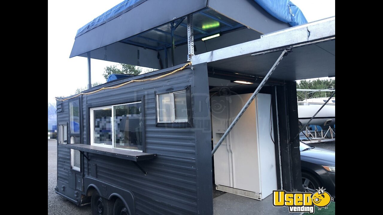 Newly Remodeled 2021 - 8' x 20' Barbecue Food Trailer with Raised Roof Platform for Sale in Utah