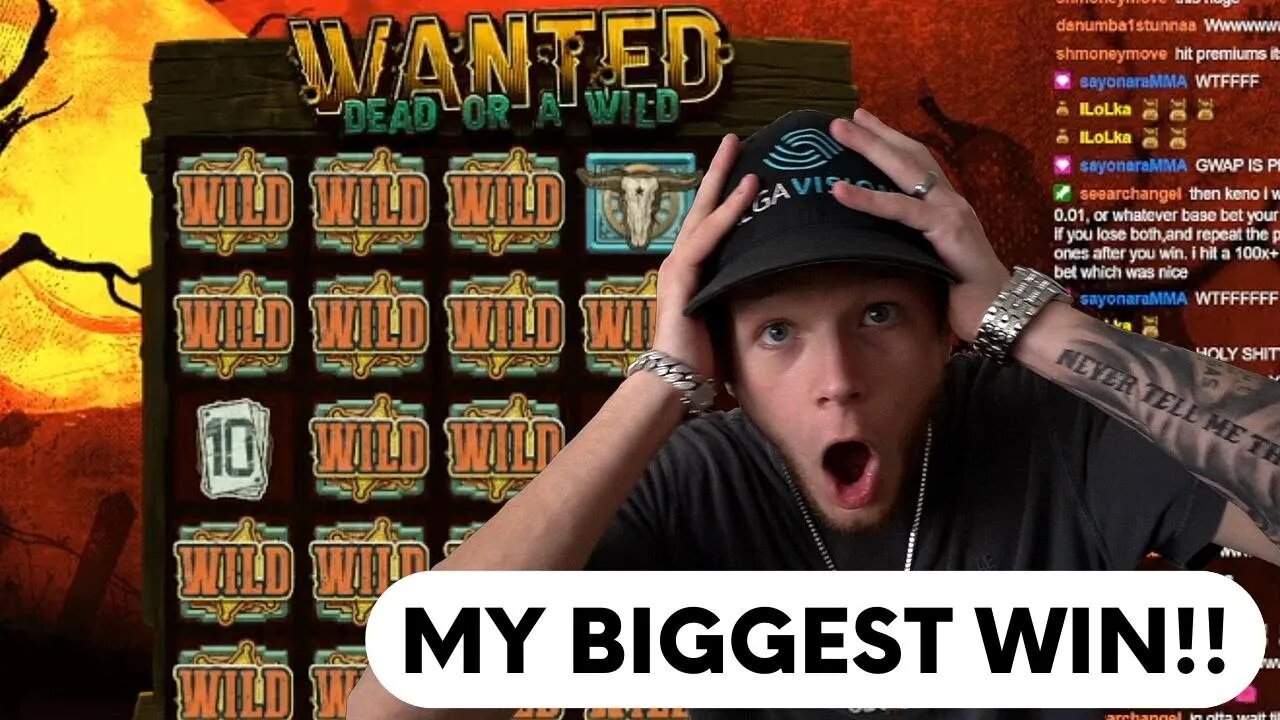 MY BIGGEST WIN "WANTED DEAD OR A WILD" Slot Bonus PAYS HUGE!