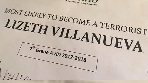 School Gives Student &#039;Most Likely To Become a Terrorist&#039; Award