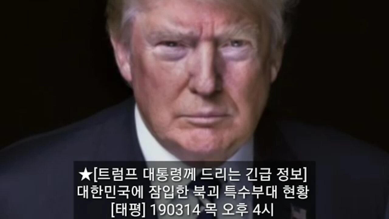 ★[트럼프 대통령께 드리는 긴급 정보] 대한민국에 잠입한 북괴 특수부대 현황 [태평] 190314 목 [김일선의 시사적중] 김일선 교수 (3/14 오후 4시)