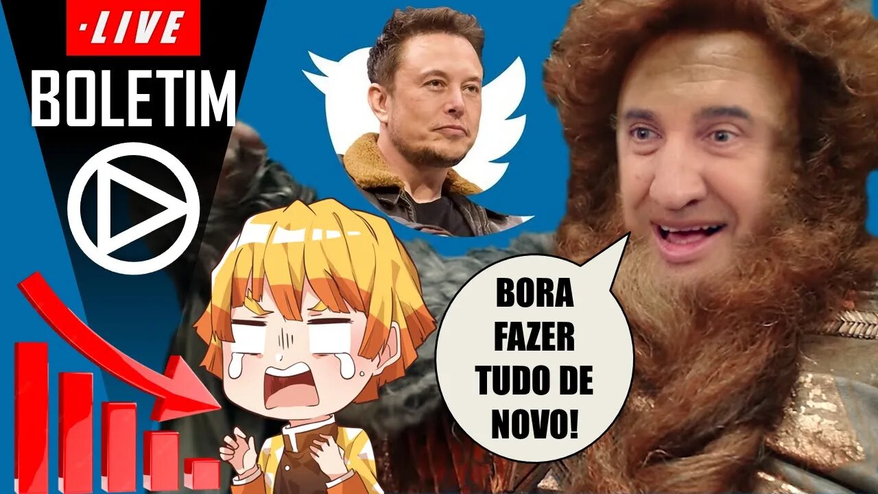 Anéis do Poder Reformulado! Twitter e Ellon Musk! Crise Nos Animes? BOLETIM #HORAPLAY