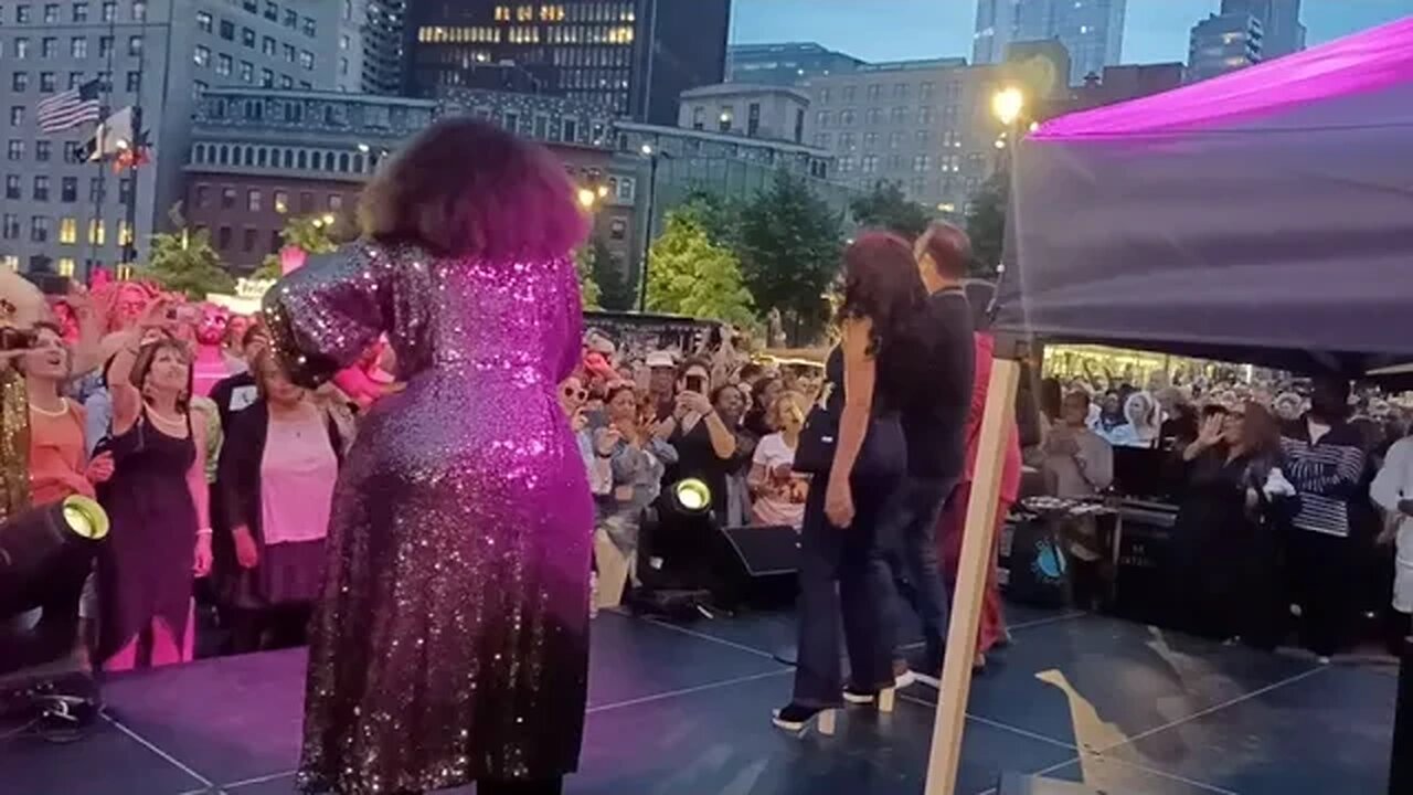 Concert on city hall plaza.