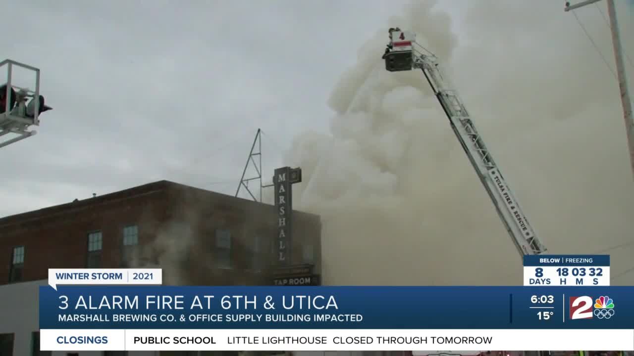 3 alarm fire at 6th and Utica