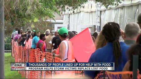 Thousands lined up for help with food