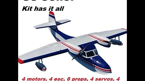 Elite models G54 Grumman Widgeon seaplane arf lot with all electronics and more