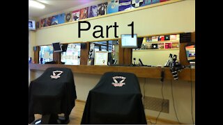 Mens haircut Grade 2 Trimmed on top Part 1 of the haircut