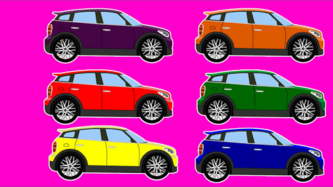 Learn colors with cars - Cartoon for kids