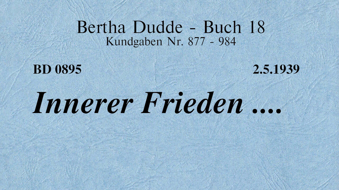 BD 0895 - INNERER FRIEDEN ....