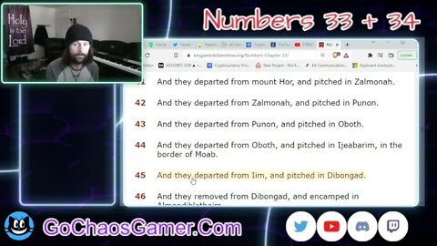 Numbers 33 and 34 King James Version (KJV Bible 3/19/2022