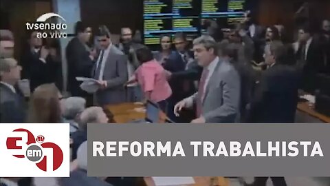 Oposição trava sessão da reforma trabalhista em comissão no Senado