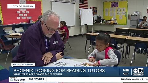 City of Phoenix looking for reading tutors of retirement age