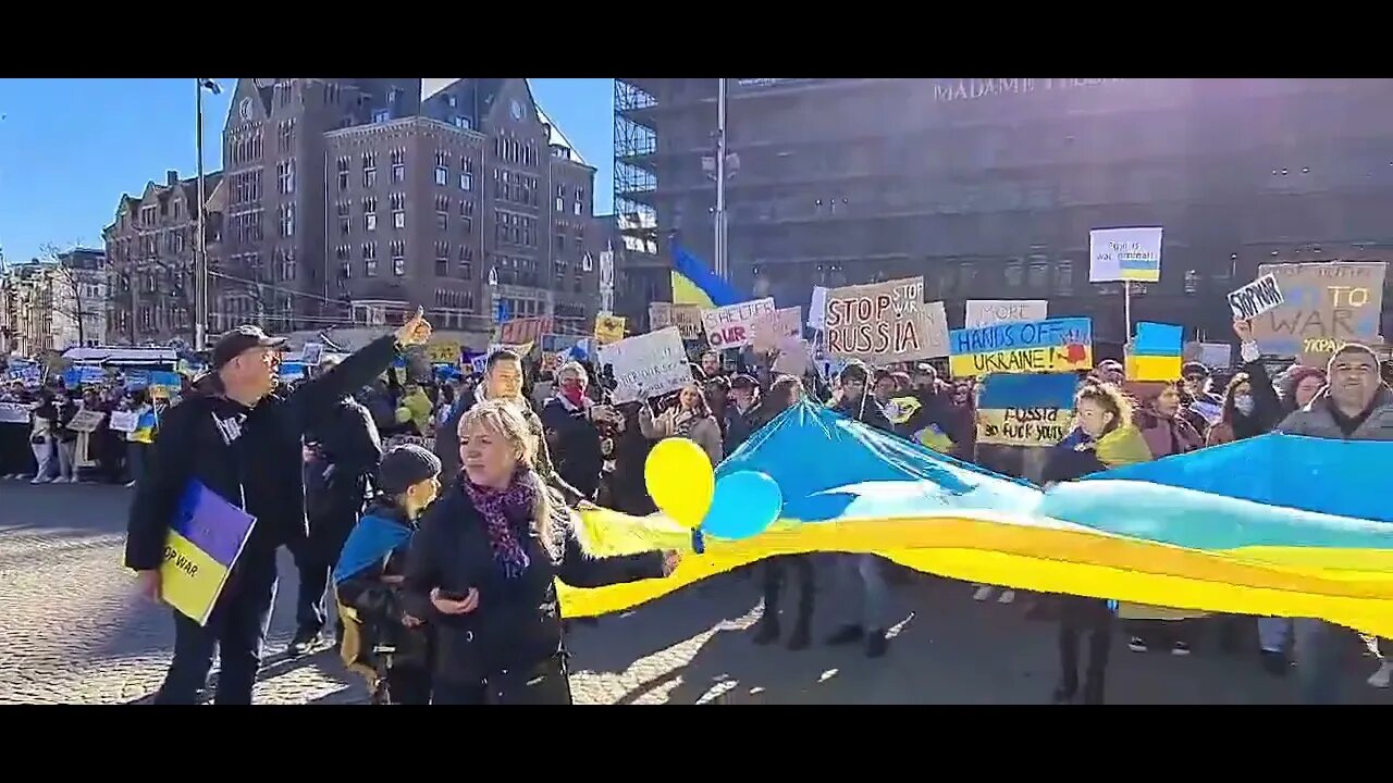 Netherlands: Big Demonstration against the Ukraine Russia War. in Amsterdam