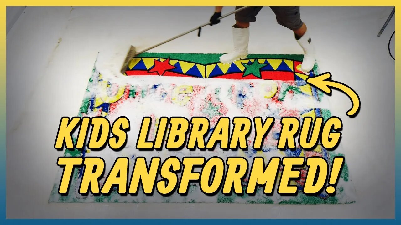 I Cleaned This Rug For Free ! | Saved a Children's Library Rug From Landfill