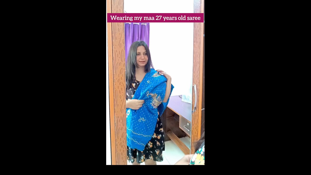 wearing my maa 27 years old saree