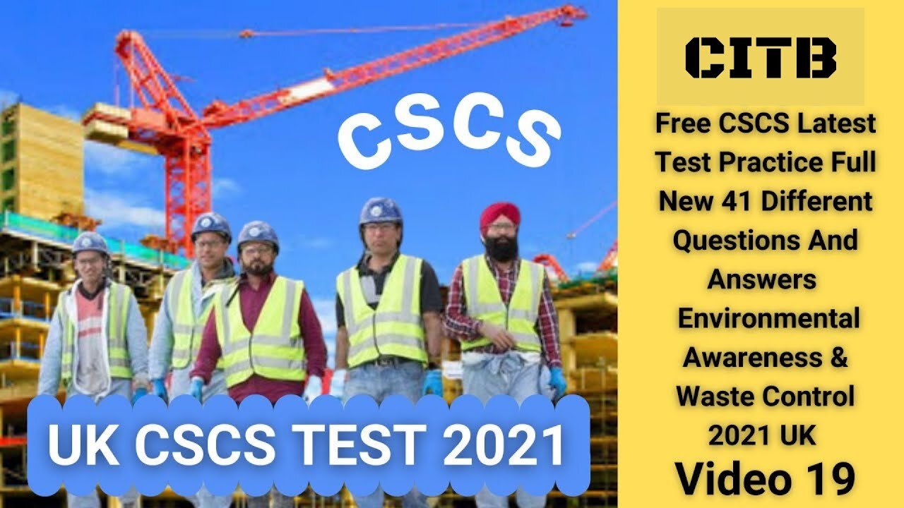 Free CSCS Test Practice Full 41 Questions And Answers 2021 Environmental Awareness & Waste Control