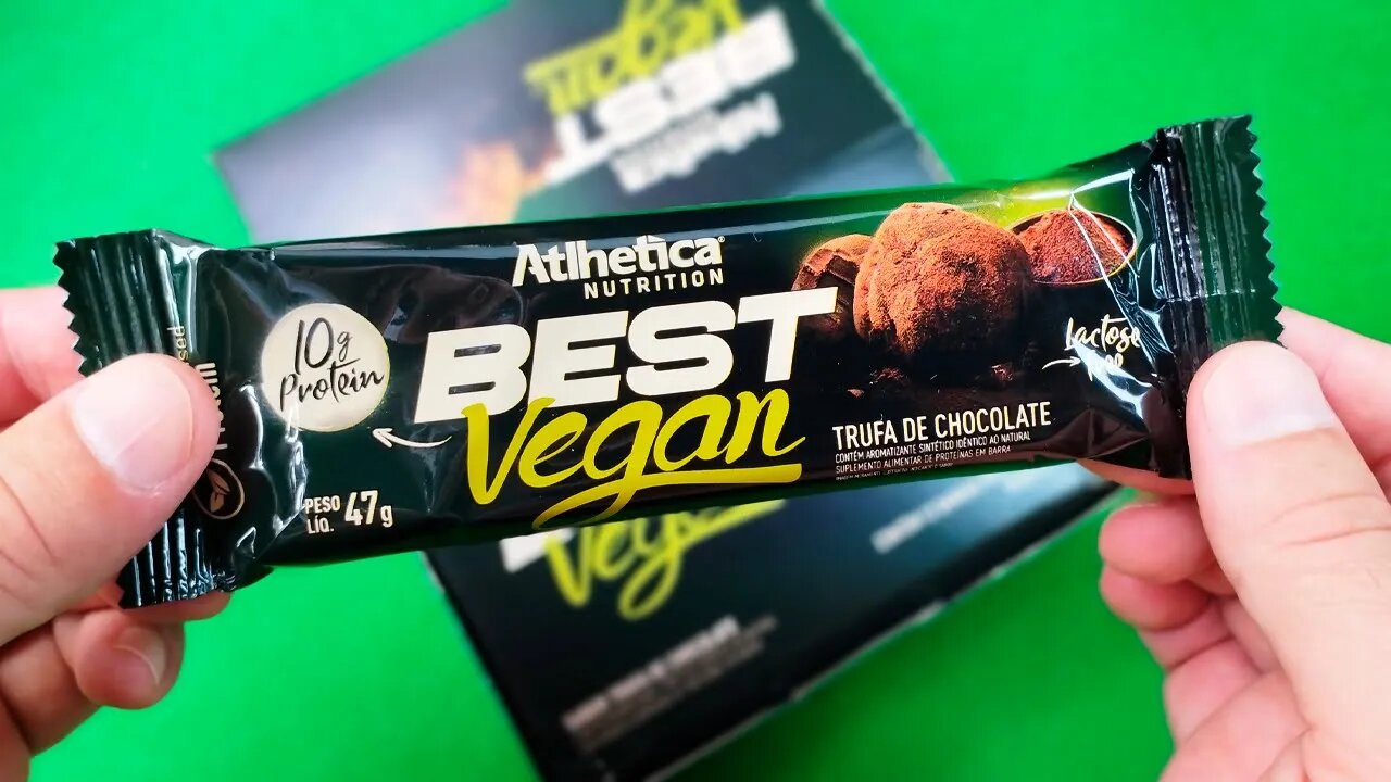 Unboxing: BEST VEGAN BAR - Atlhetica Nutrition - Barra de Proteína Vegana - Trufa de Chocolate