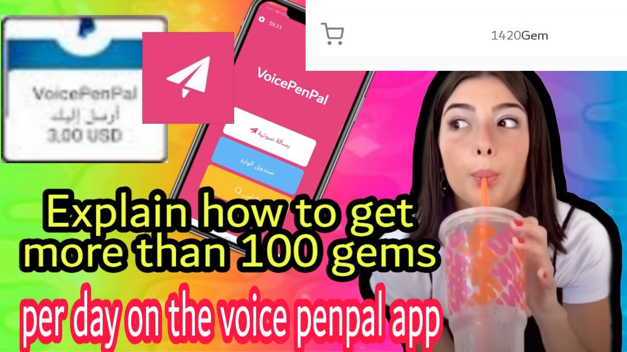 explain how to get mor than 100gems of profit from the voice penpal application