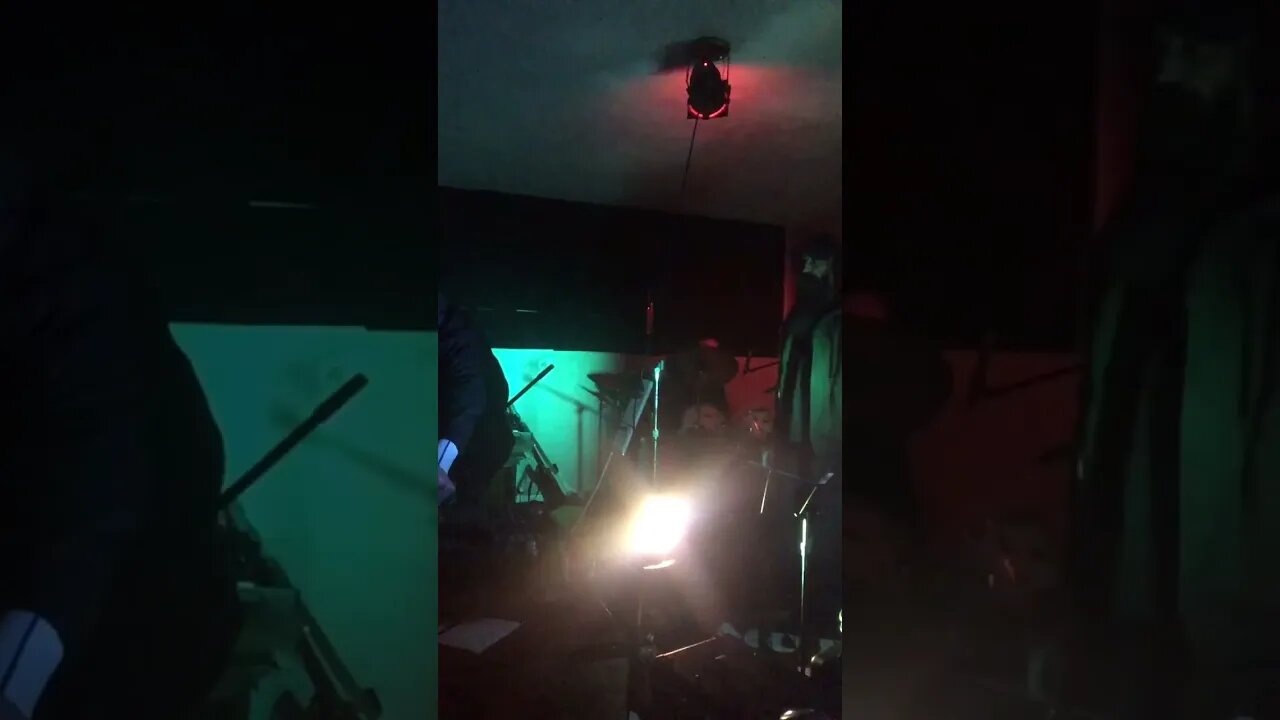 Sound checking drums