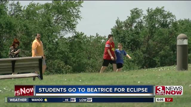 Students throughout the Omaha metro head elsewhere to watch the eclipse