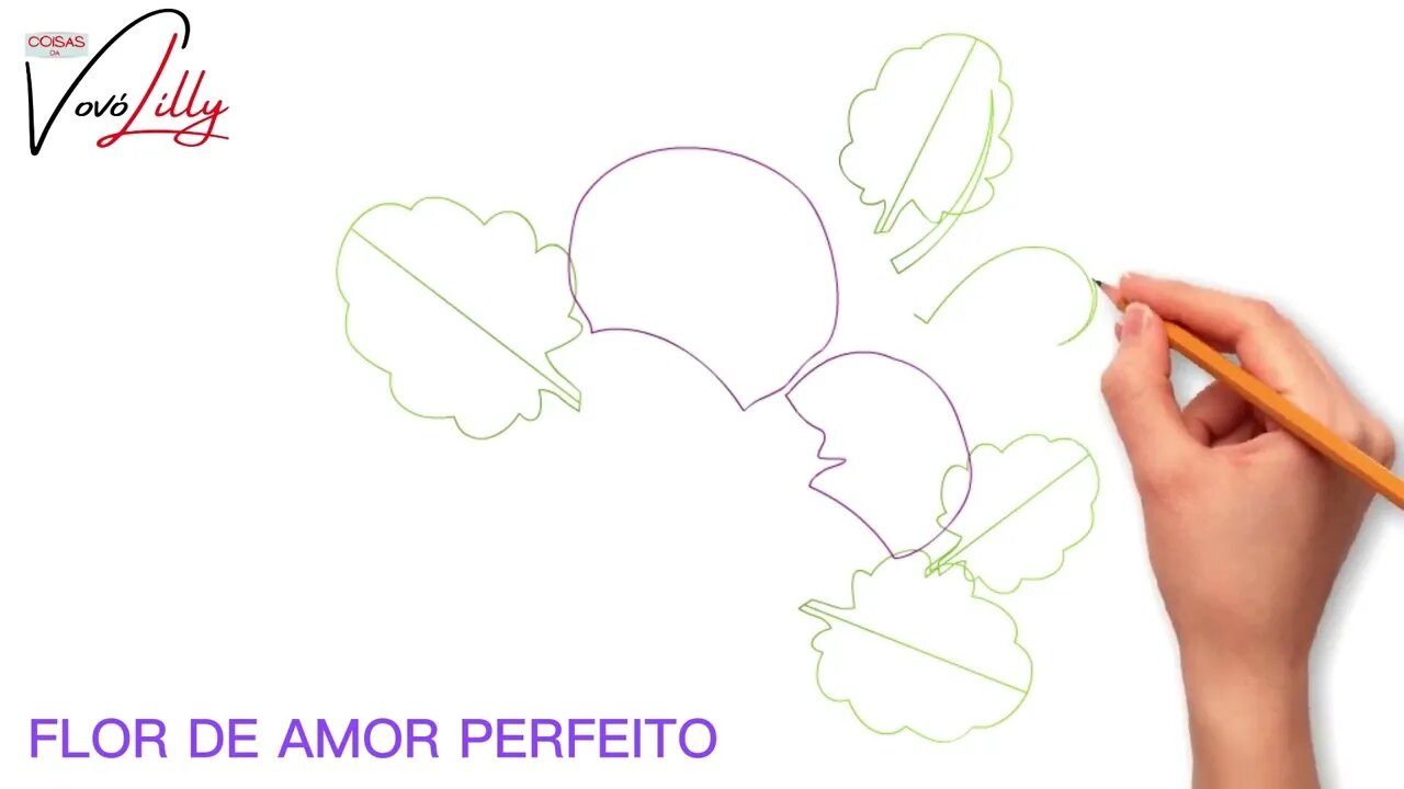 COMO DESENHAR FLOR DE AMOR PERFEITO . PASSO A PASSO. MUITO FÁCIL