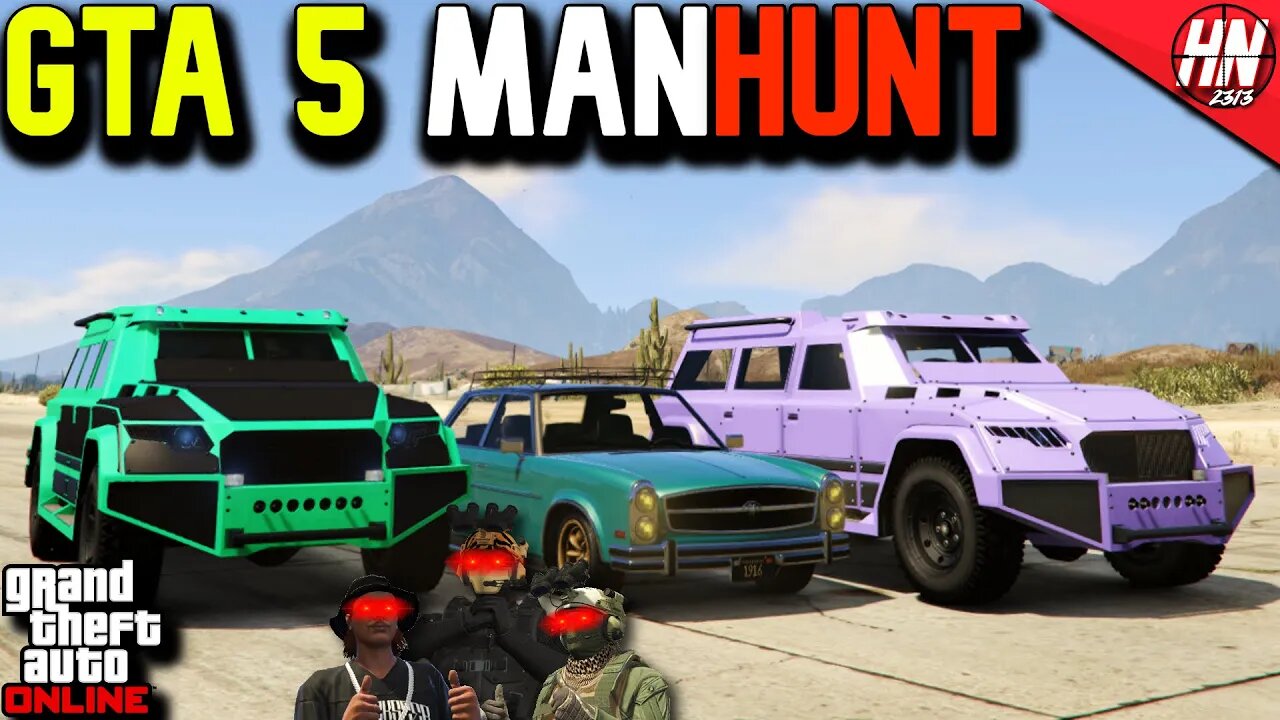 GTA 5 ManHunt! GLENDALE VS 2 NIGHTSHARKS! ft. @gtanpc @twingeplaysgames