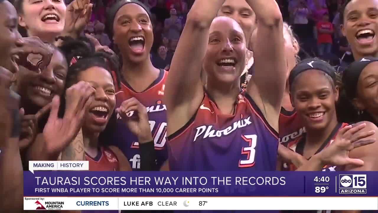 Diana Taurasi becomes first WNBA player to reach 10,000 points, scoring season-high 42 for Mercury