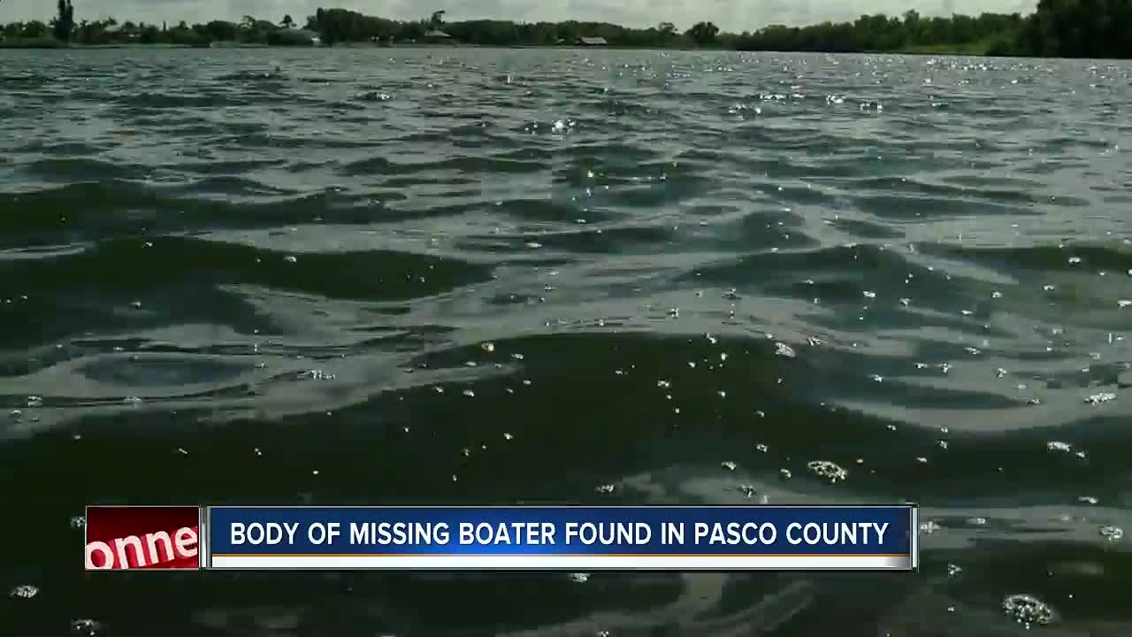 Marine unit finds body of missing boater in Pasco County lake