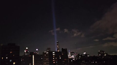 #Neverforget 9/11/01 The Lights Shine Bright Tonight in NYC