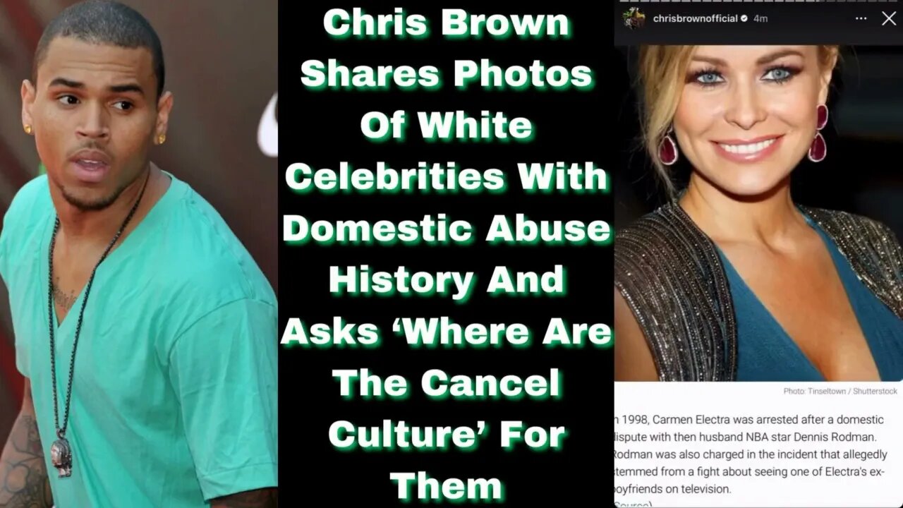 |NEWS| Chris Brown Is Looking For Cancel Culture To Cancel These Celebrities