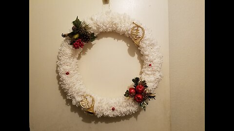 Finished Yarn Christmas Wreaths