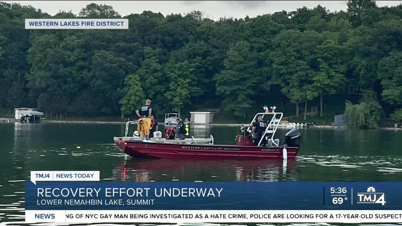 Man missing after kayak flips on Nemahbin Lake in Summit, two kids rescued