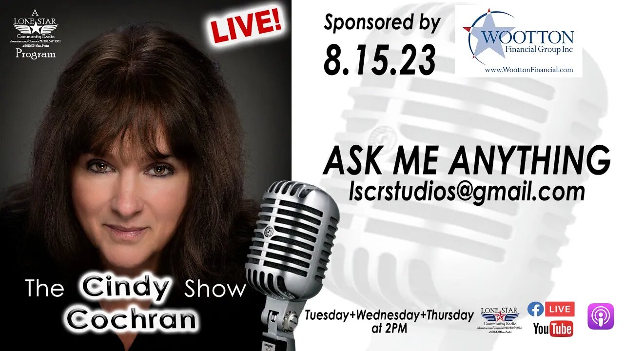 8.15.23 - Ask Me Anything - The Cindy Cochran Show on Lone Star Community Radio
