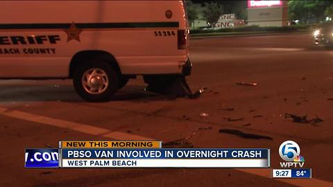 PBSO van crash sends deputy to hospital