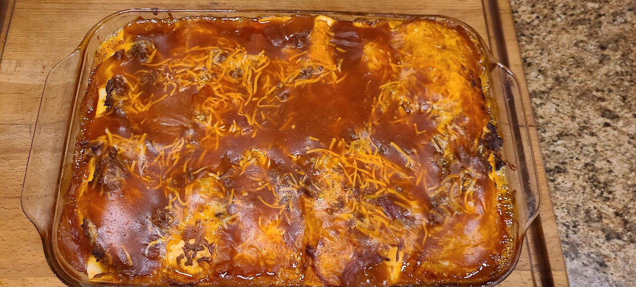 BullDawg BBQ Beef enchiladas