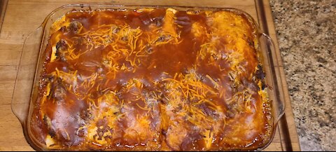 BullDawg BBQ Beef enchiladas