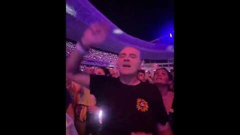 Luís Roberto no show do Coldplay