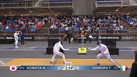 Epee Fencing - Celebrating a tad too early!? | Komata A vs Vismara F