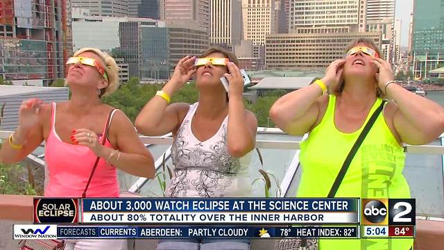 About 3,000 people watch eclipse from Maryland Science Center