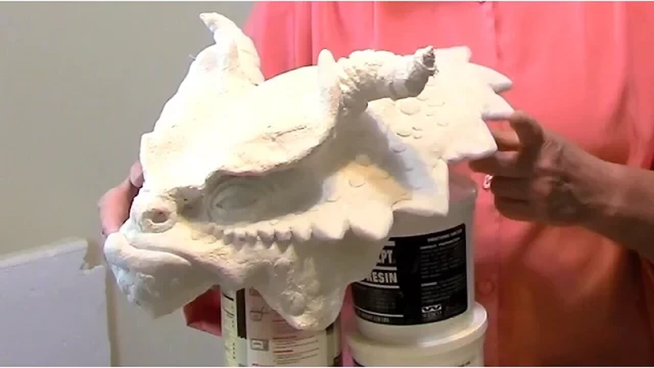 "Lizard Guy" Mask Made with Magic Sculpt Epoxy Clay and Plaster Cloth