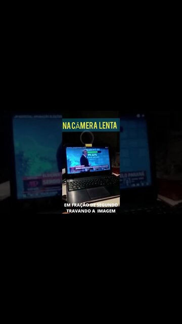 EM FRAÇÃO DE SEGUNDO TRAVANDO A IMAGEM PODE-SE VER 97%, APURADO E BOLSONARO 55% CONTRA 35%.#Shorts