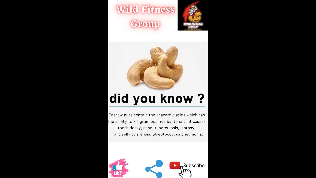 🔥Did you know about cashew nuts🔥#fitness🔥#wildfitnessgroup🔥#shorts🔥