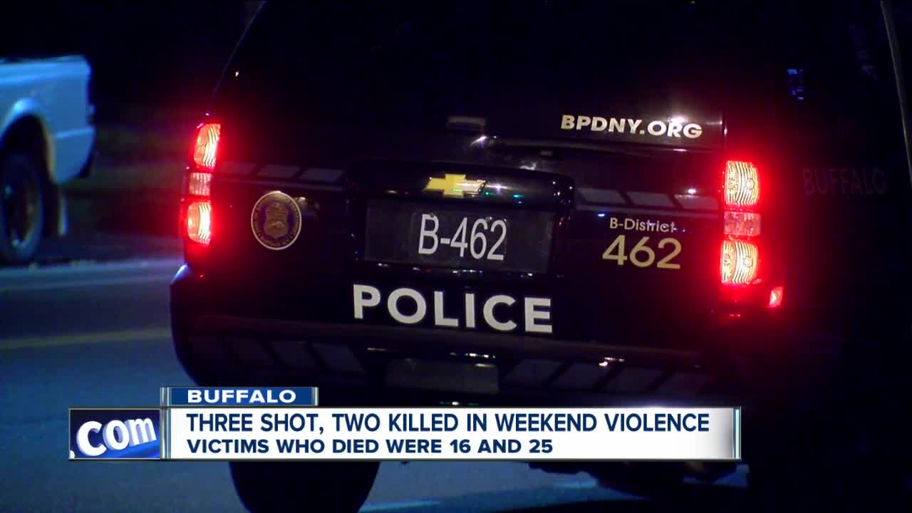 Three shot, two killed in weekend violence