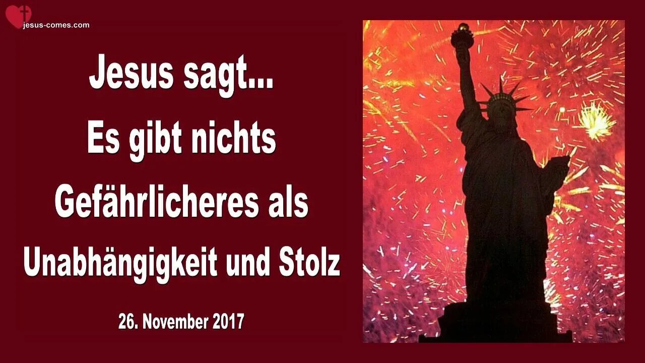 Rhema 01.11.2022 ❤️ Jesus sagt... Nichts ist gefährlicher als Stolz & Unabhängigkeit
