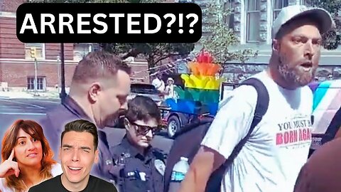 Christian protester ARRESTED at Pride Parade 😳 (ft. Arielle Scarcella)