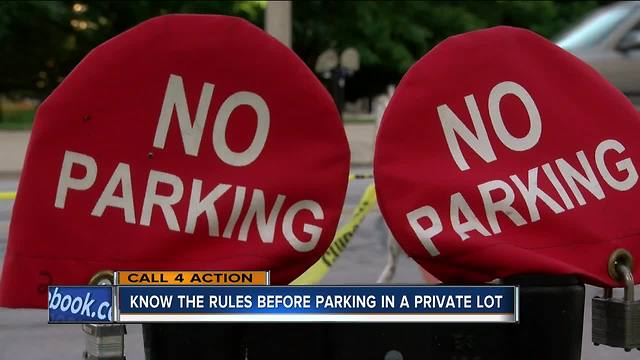 Call 4 Action: Be careful parking in private lots