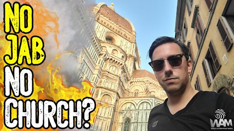 BANNED From Church Without Jab In Florence Italy! - On The GROUND As Tyranny RISES!