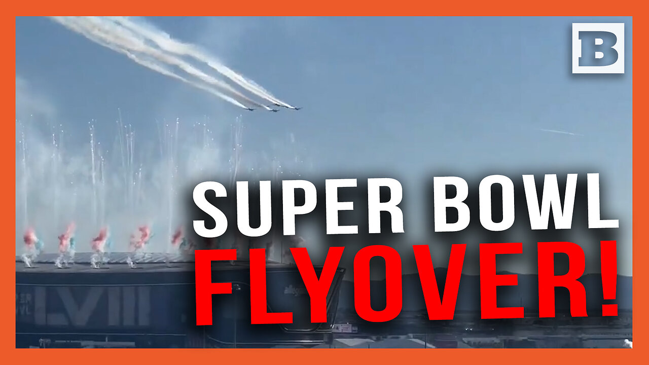 Super Bowl Flyover! Airforce Thunderbirds Cruise Over Allegiant Stadium