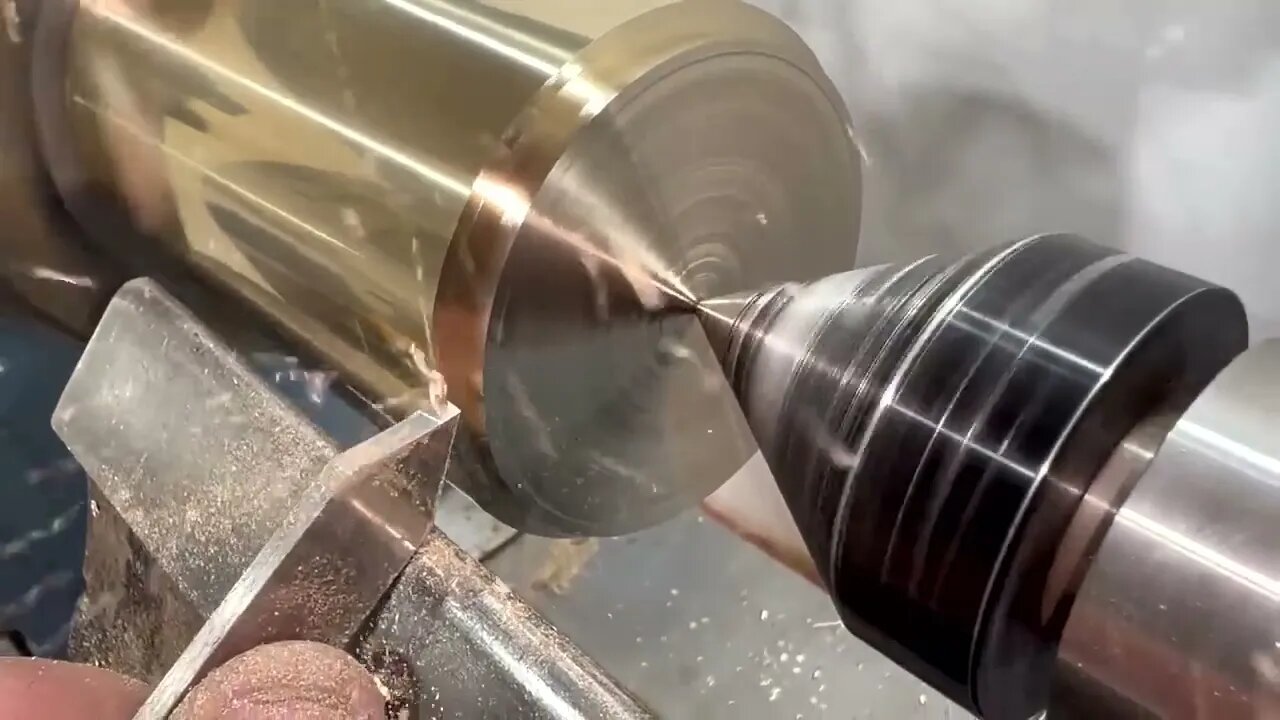 Woodturning - I Turned Solid Brass On A Wood Lathe !!-10